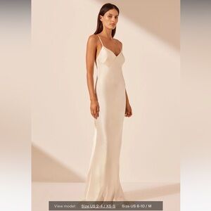 Shona Joy La Lune Low Back Maxi Dress - Cream